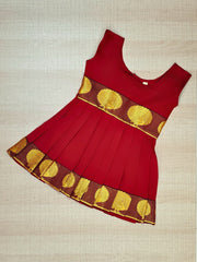 Girls Ethnic Silk Finish Pavadai set