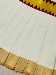 Girls Ethnic Kerala Kasavu Pavadai Set