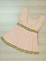 Girls Solid Color Ethnic Pavadai Set