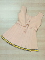 Girls Solid Color Ethnic Pavadai Set