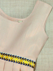 Girls Solid Color Ethnic Pavadai Set