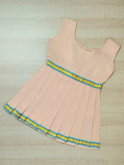 Girls Solid Color Ethnic Pavadai Set