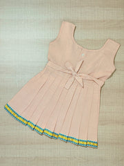 Girls Solid Color Ethnic Pavadai Set