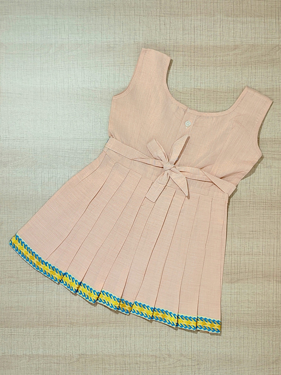 Girls Solid Color Ethnic Pavadai Set