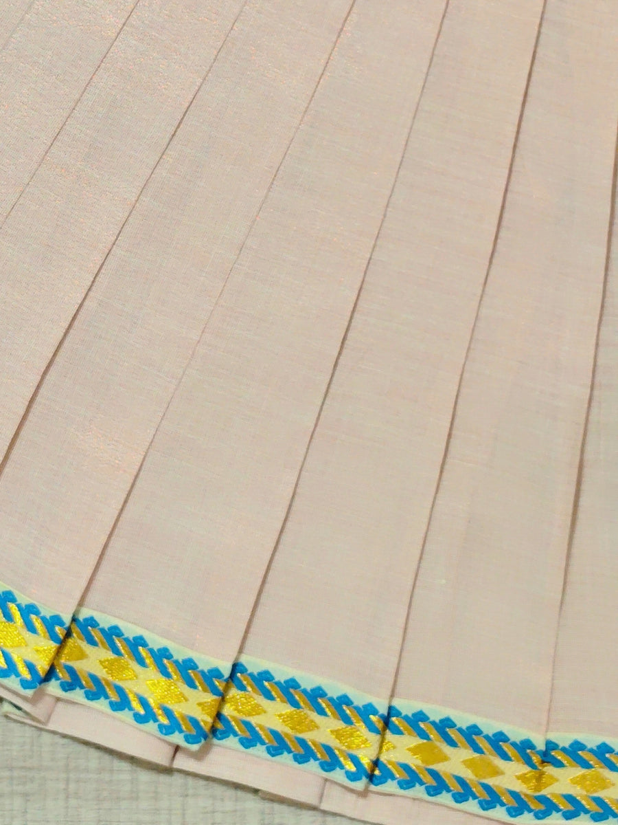 Girls Solid Color Ethnic Pavadai Set