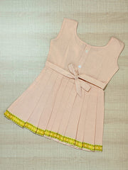 Girls Solid Color Ethnic Pavadai Set