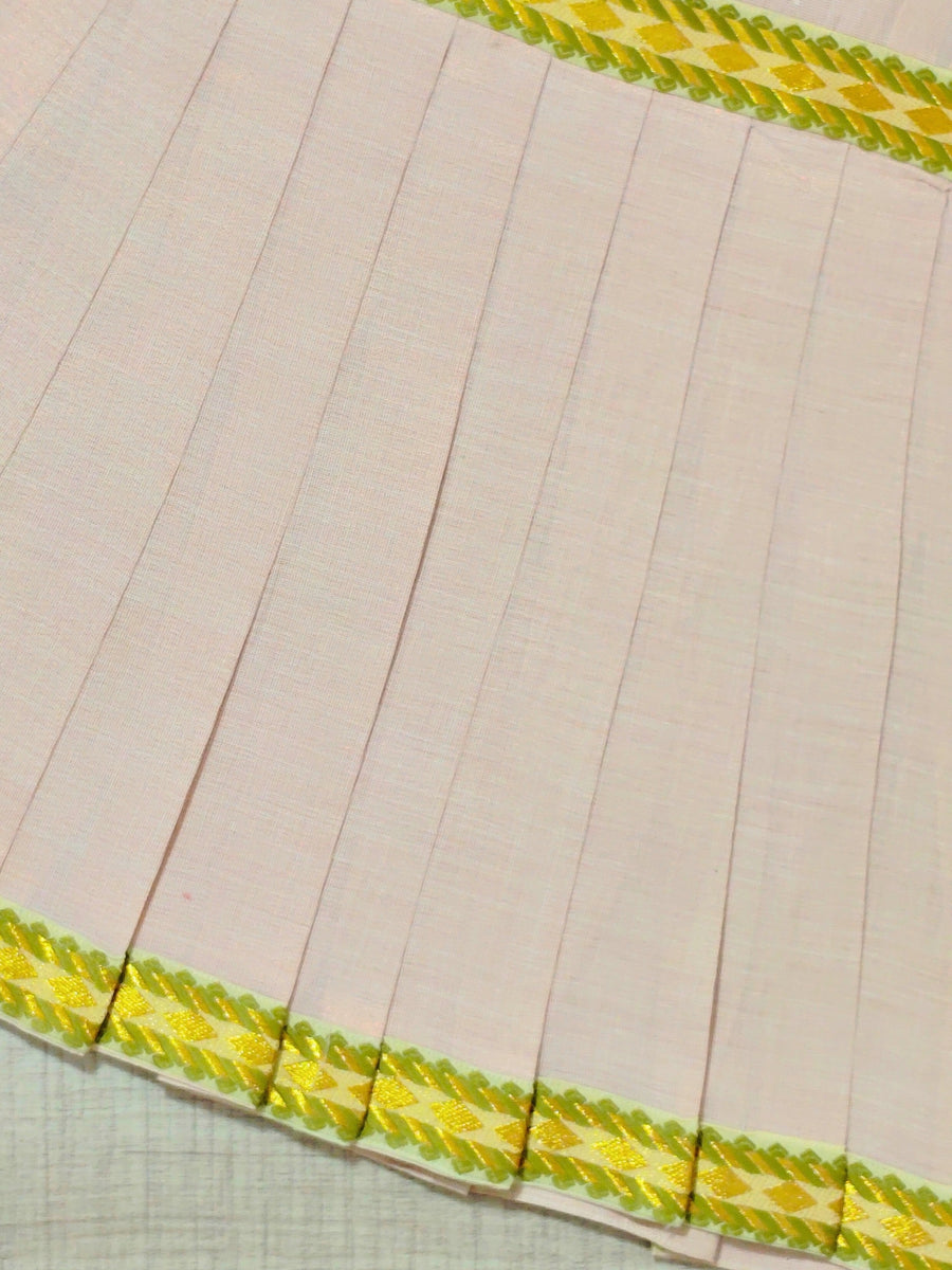 Girls Solid Color Ethnic Pavadai Set