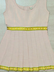 Girls Solid Color Ethnic Pavadai Set