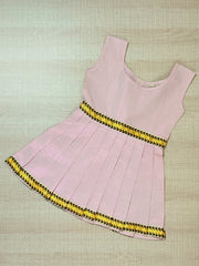 Girls Solid Color Ethnic Pavadai Set