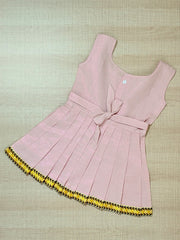 Girls Solid Color Ethnic Pavadai Set