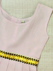 Girls Solid Color Ethnic Pavadai Set