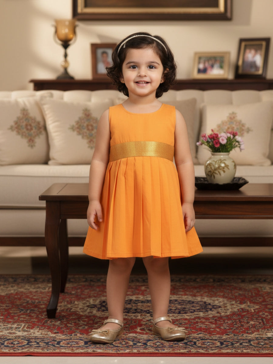 Girls Ethnic Solid Dress | Elegant Traditional Wear