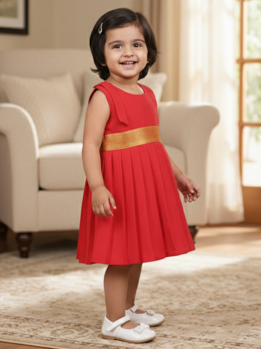 Girls Ethnic Solid Dress | Elegant Traditional Wear