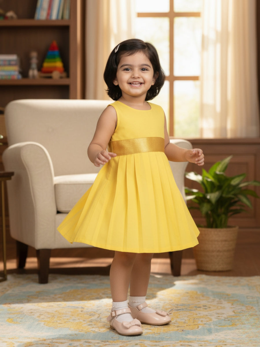 Girls Ethnic Solid Dress | Elegant Traditional Wear