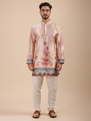 Men Floral Printed Woven Design Kurta & Pyjama Set