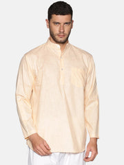 Men Slub Cotton Maroon Colour Short Kurta.