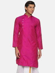 Men Butter Silk Maroon Colour Designer Kurta.