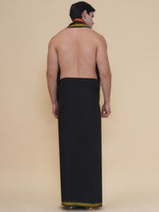 Men 50K Cotton Colour Dhoti With Angavastram Set