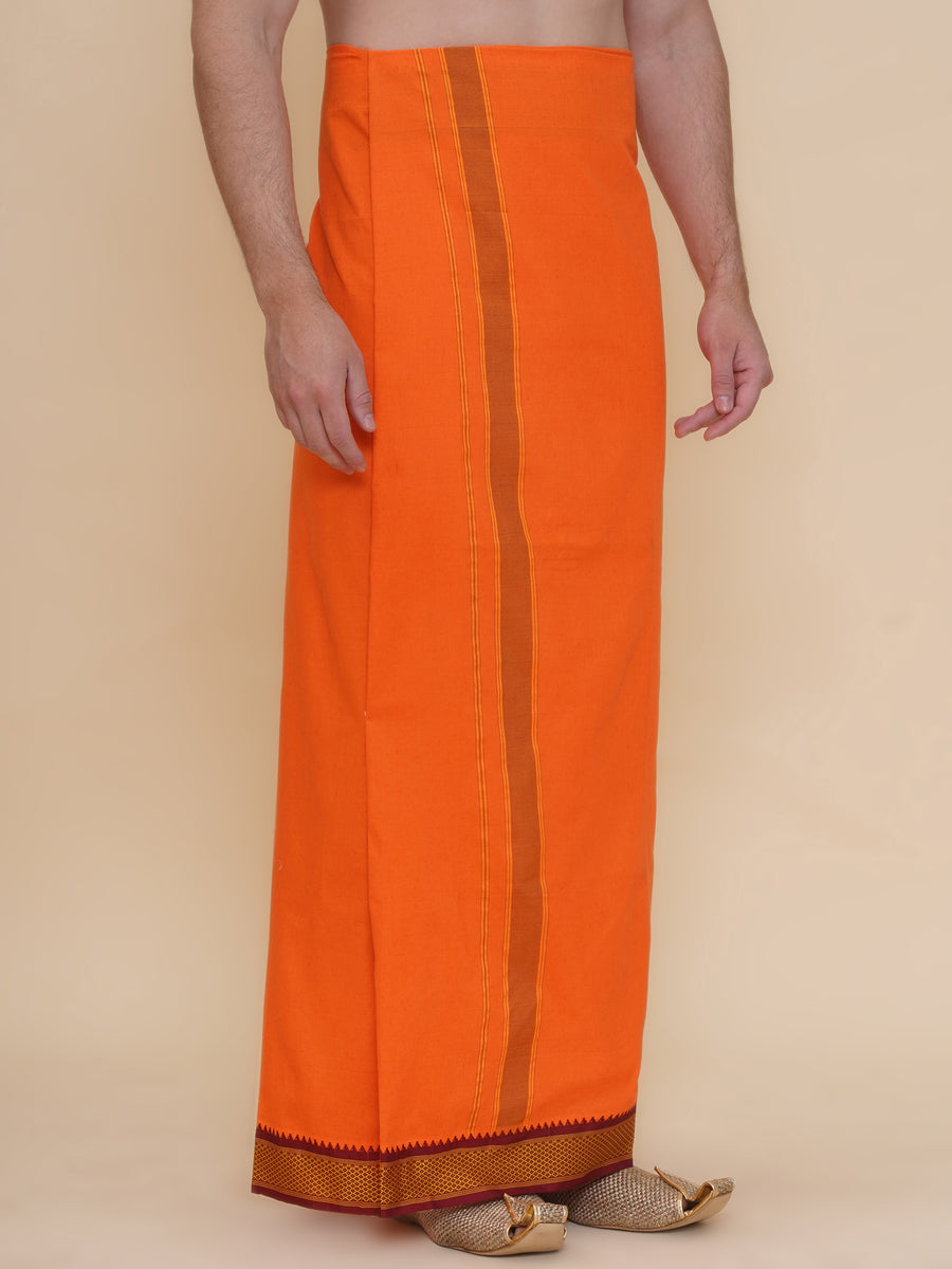 Sethukrishna Men 100K colour Border Dhoti