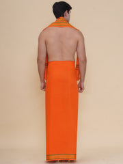 Mens 30K Cotton Colour Dhoti And Angavastram Set