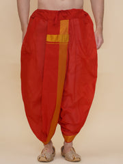 Men Cotton Colour DhotiPant And Matching Angavastram Set