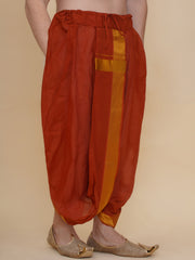 Men Cotton Colour DhotiPant And Matching Angavastram Set