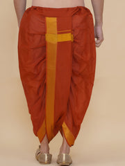 Men Cotton Colour DhotiPant And Matching Angavastram Set
