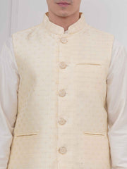 Mens Readymade Silk Cotton Kurta Pyjama And Nehru Jacket.