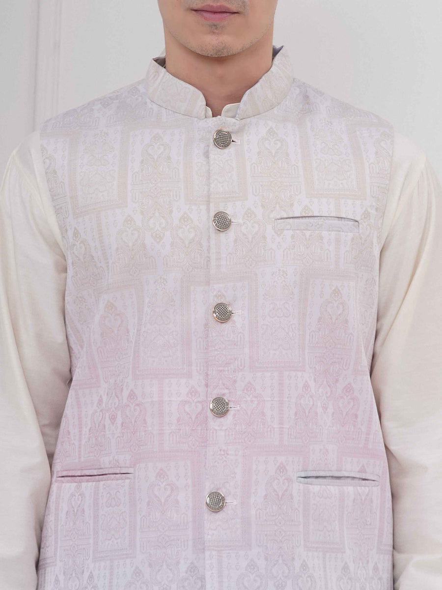 Mens Readymade Silk Cotton Kurta Pyjama And Nehru Jacket.