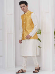 Mens Readymade Silk Cotton Kurta Pyjama And Nehru Jacket.