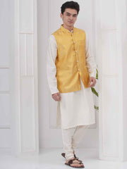 Mens Readymade Silk Cotton Kurta Pyjama And Nehru Jacket.