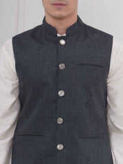 Mens Readymade Silk Cotton Kurta Pyjama And Nehru Jacket.