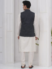 Mens Readymade Silk Cotton Kurta Pyjama And Nehru Jacket.