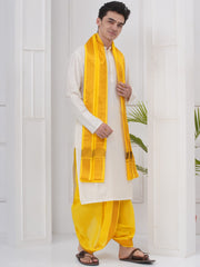 Mens Readymade Kurta DhotiPant With Angavastram Set