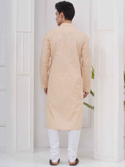 Mens Readymade Cotton Popline Print Kurta And Pyjama Set