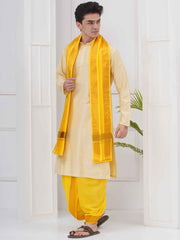 Mens Readymade Kurta DhotiPant With Angavastram Set