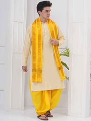Mens Readymade Kurta DhotiPant With Angavastram Set