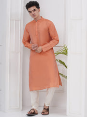 Mens Readymade Cotton Popline Print Kurta And Pyjama with Nehru Jacket