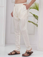 Mens Cream Color Polyester Pyjama