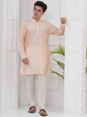 Mens Readymade Cotton Popline Print Kurta And Pyjama with Nehru Jacket