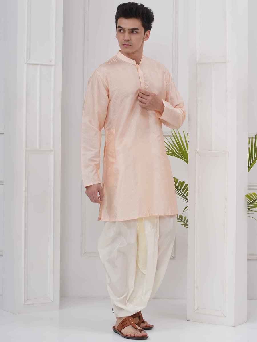 Mens Mandarin collar Kurta And DhotiPant Set