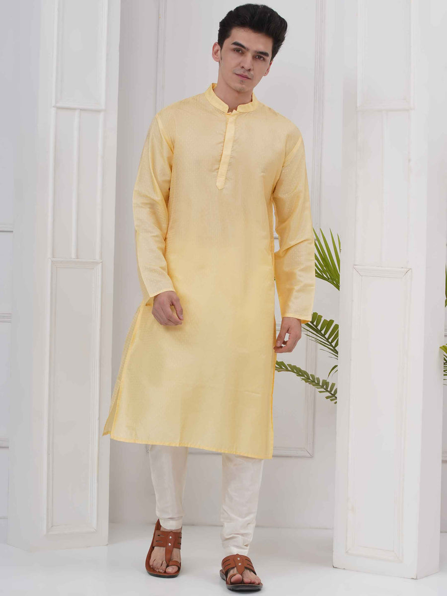 Mens Readymade Cotton Popline Print Kurta And Pyjama with Nehru Jacket
