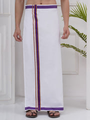 Mens Readymade Cotton Dhoti With color Border