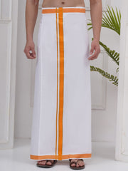 Mens Readymade Cotton Dhoti With color Border