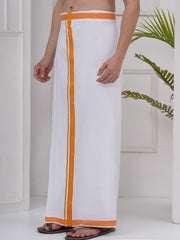Mens Readymade Cotton Dhoti With color Border