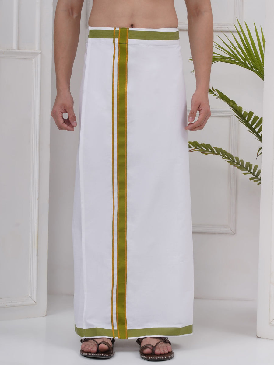 Mens Readymade Cotton Dhoti With color Border