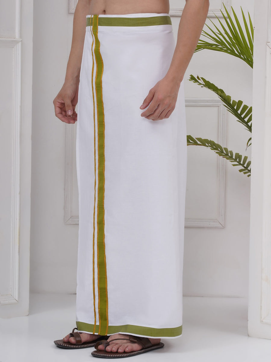 Mens Readymade Cotton Dhoti With color Border