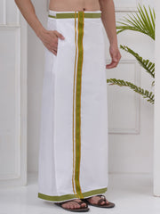 Mens Readymade Cotton Dhoti With color Border