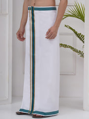 Mens Readymade Cotton Dhoti With color Border