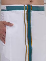 Mens Readymade Cotton Dhoti With color Border